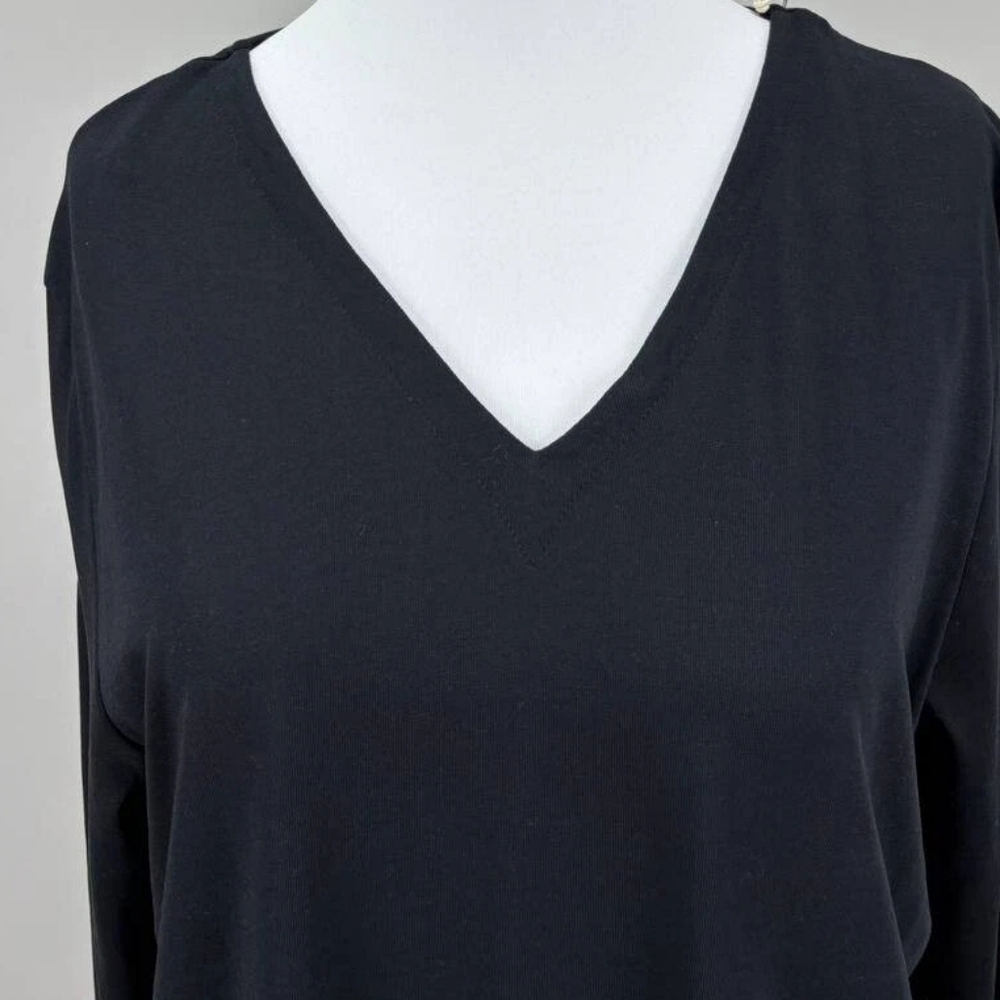 Gudrun Sjoden Soft Black Jersey Midi Dress M - Picture 4 of 5